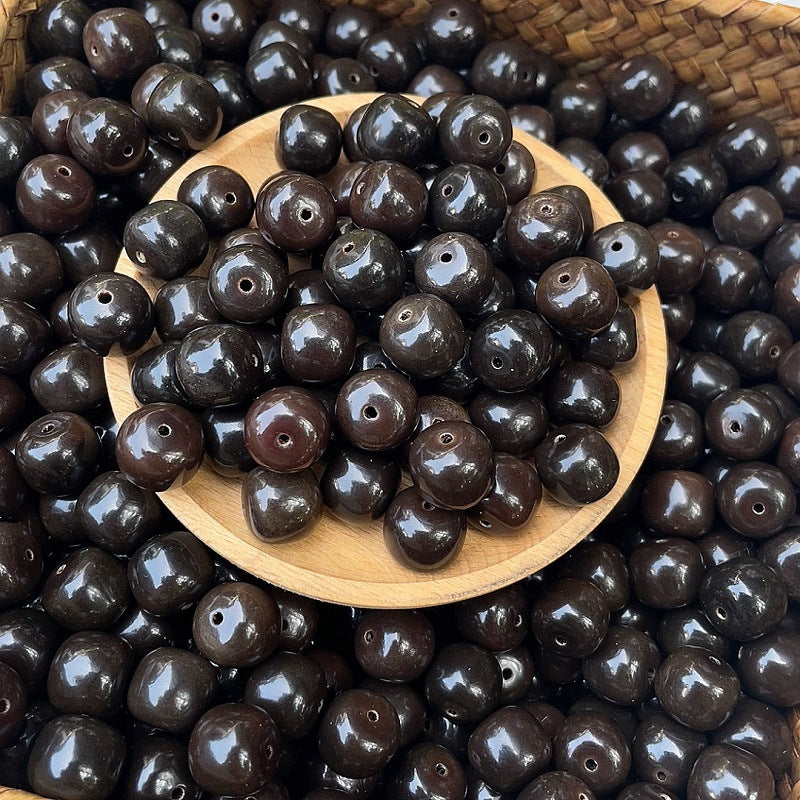 Chocolate color Bodhi Bead【Barrel shape 11mm 】