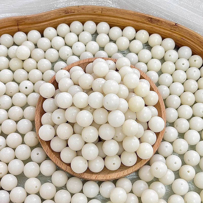 B013-White Bodhi Beads【Round 12mm】