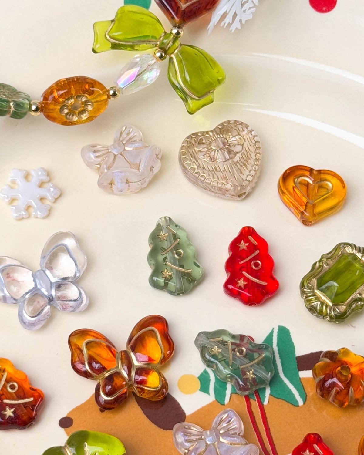 BH03-Christmas Czech beads