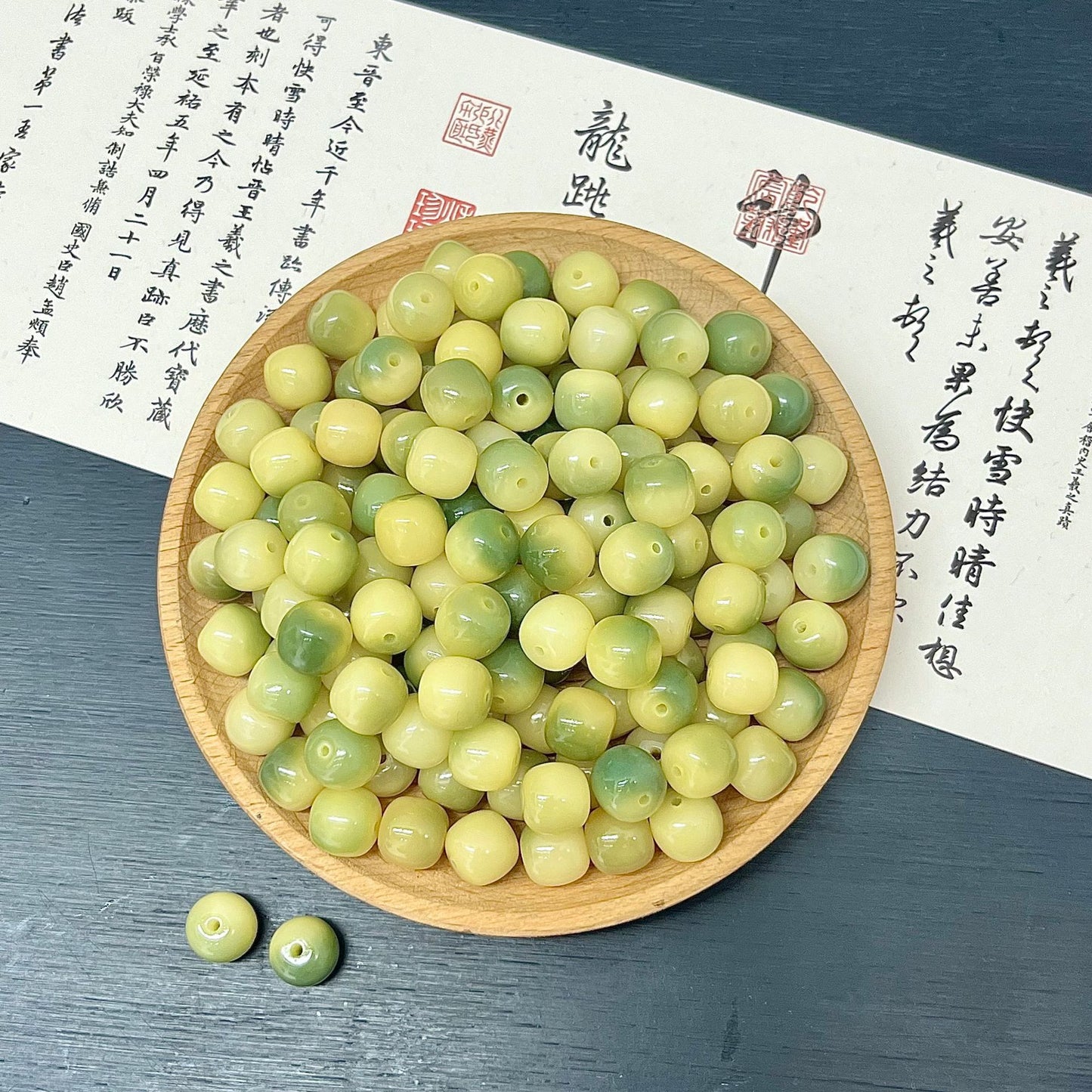 T1034 Bodhi Beads-Green Cake【Buy 1 Get 1 Bodhi bracelet 】